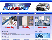 Tablet Screenshot of 1stforplumbing.co.uk